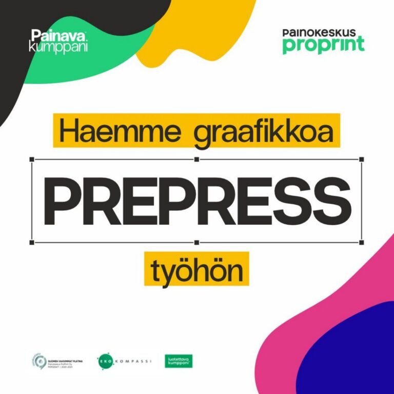 Haemme graafikkoa prepress-työhön