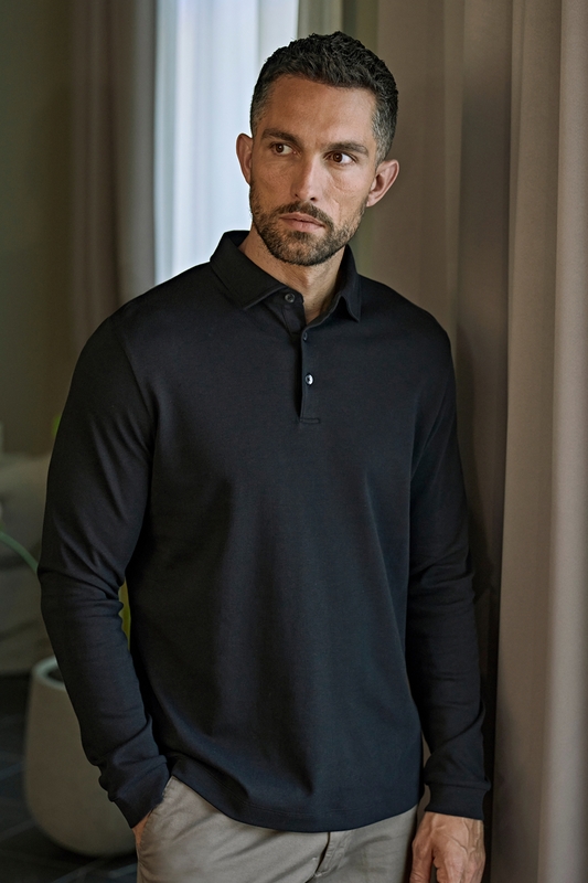 Pima Cotton Pitkähihainen Pikee (T1442)