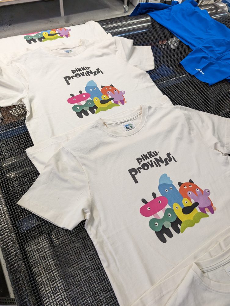 DTG-tulostettuja T-paitoja